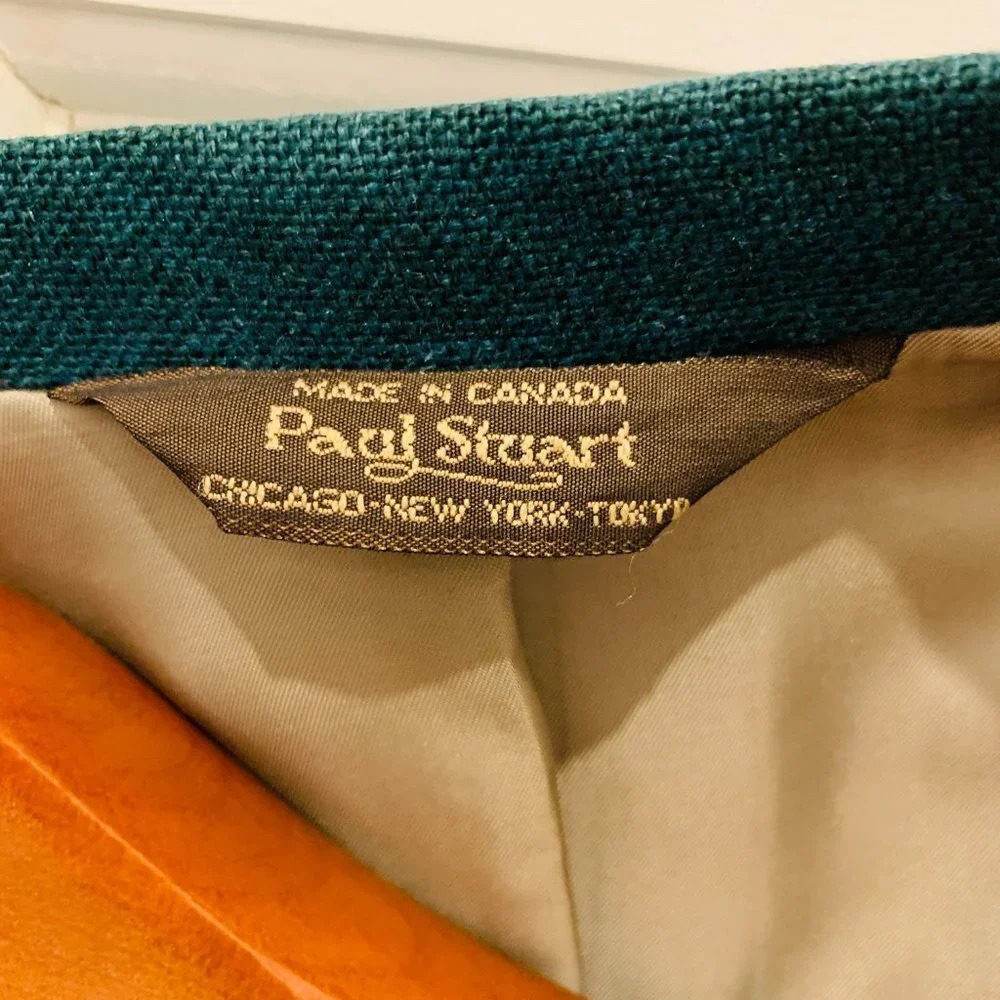 Paul Stuart Green Wool Suit Jacket Sport Coat Blazer Size 42 Short - Picture 14 of 16